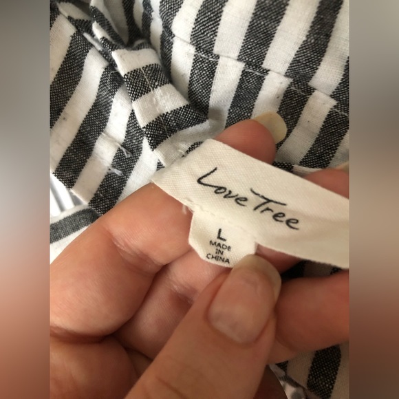 Striped Paper Bag Pants - Picture 3 of 3